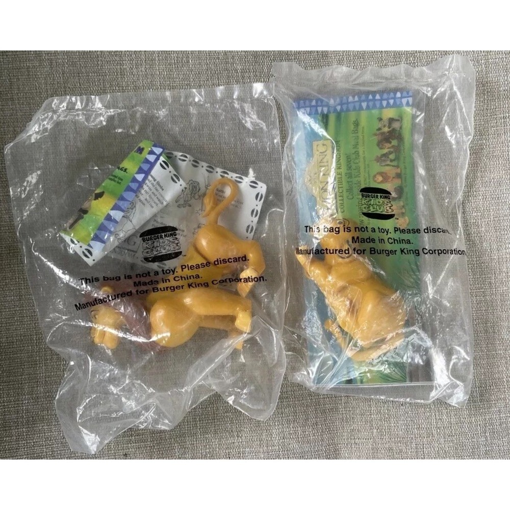 Burger King Lion King Toy 1994 Mufasa And Simba Original Sealed Bag